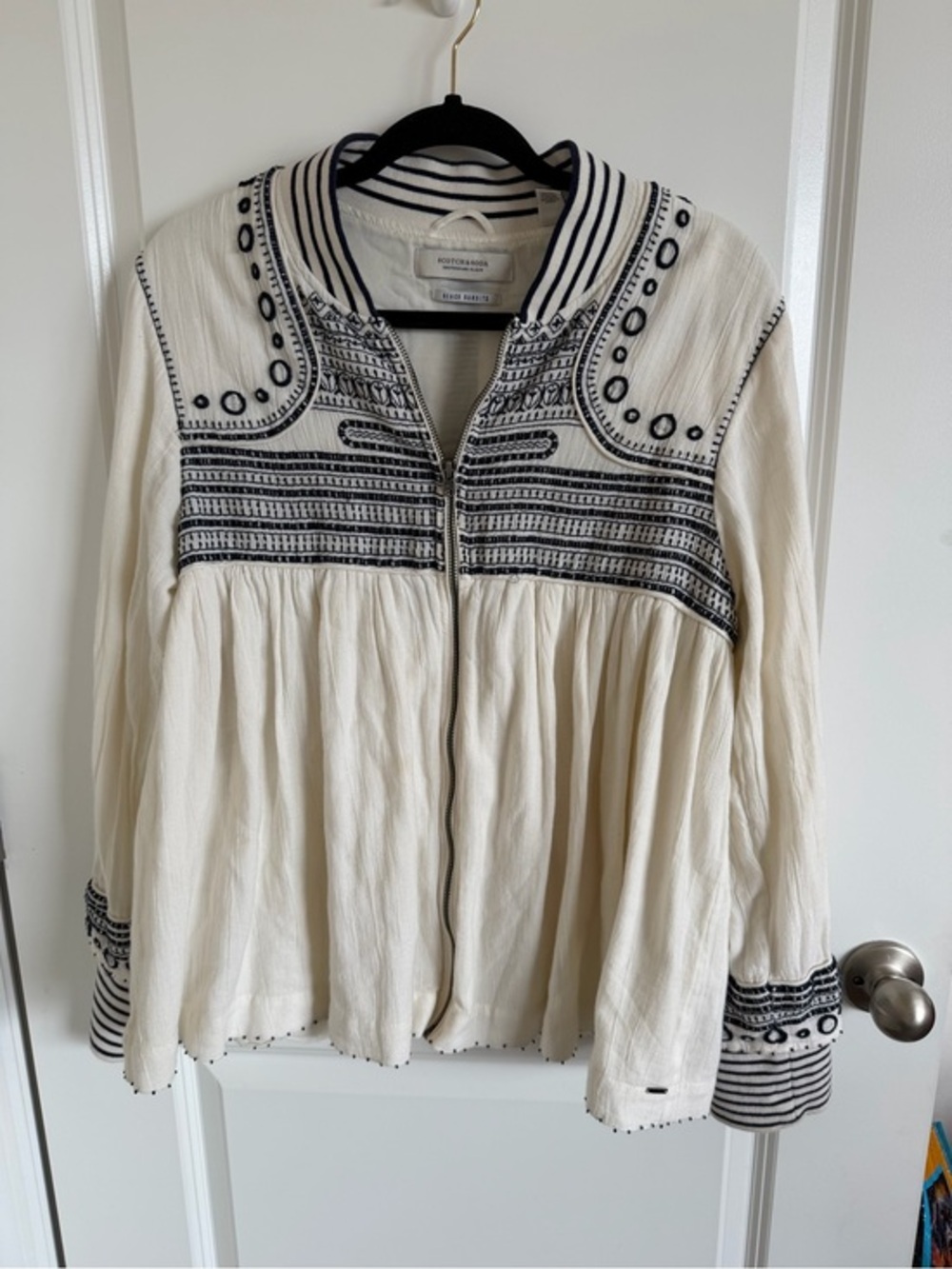 Scotch and Soda Cotton Embroidered Jacket Size 4